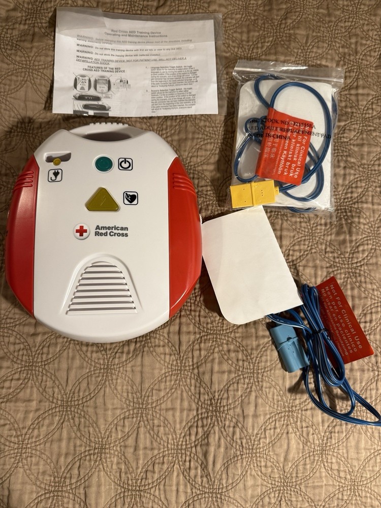 American Red Cross AED Trainer Training Practice Device English & Spanish WORKS