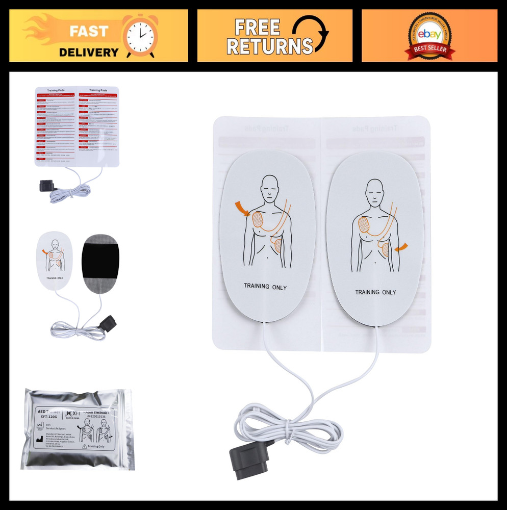 AED Trainer Pads with Pins, Practice Pads for Adult Mode XFT-120G, CPR Training