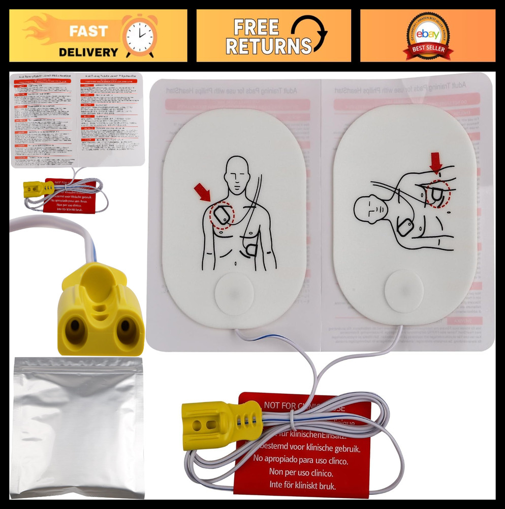 AED Trainer Pads for Philips HeartStart – Defibrillator Training Pads (Adult)